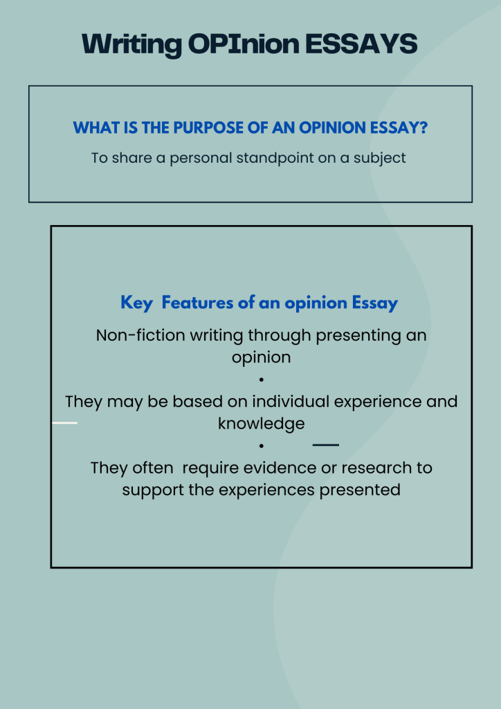 How to write an opinion essay 